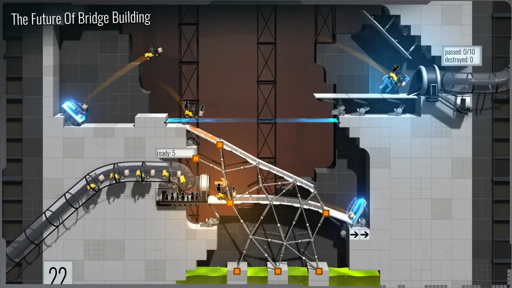 بازی Bridge Constructor Portal برای اندروید - اسکرین شات 02