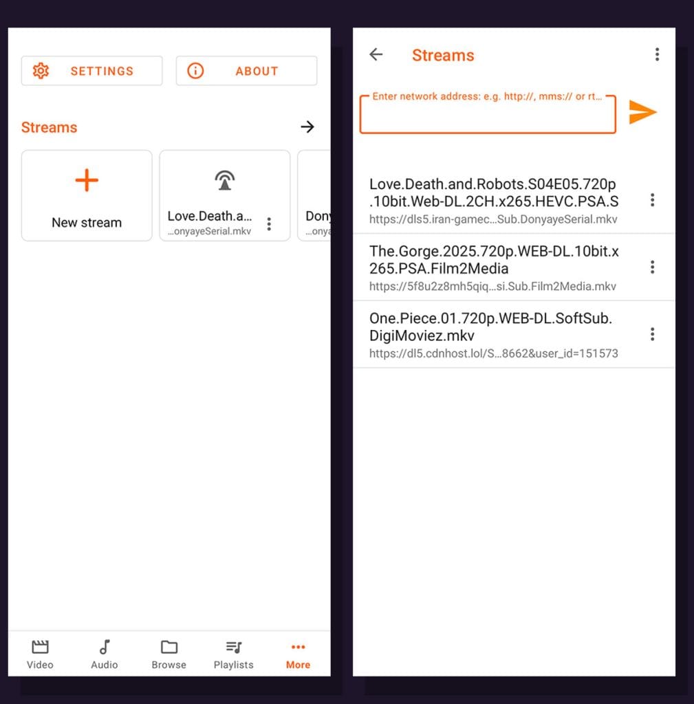 اپلیکیشن VLC برای اندروید