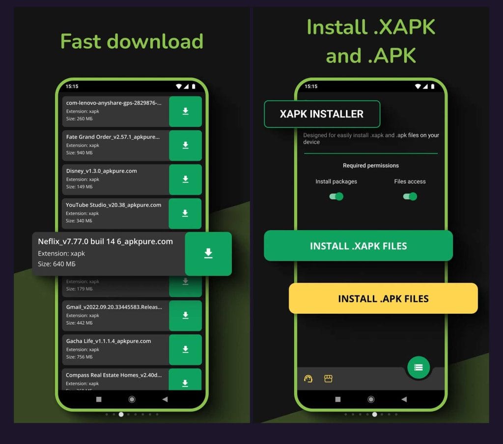 نصب فایل XAPK