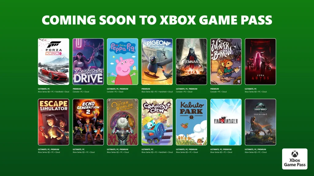 May 2026 XBOX Game Pass Entries